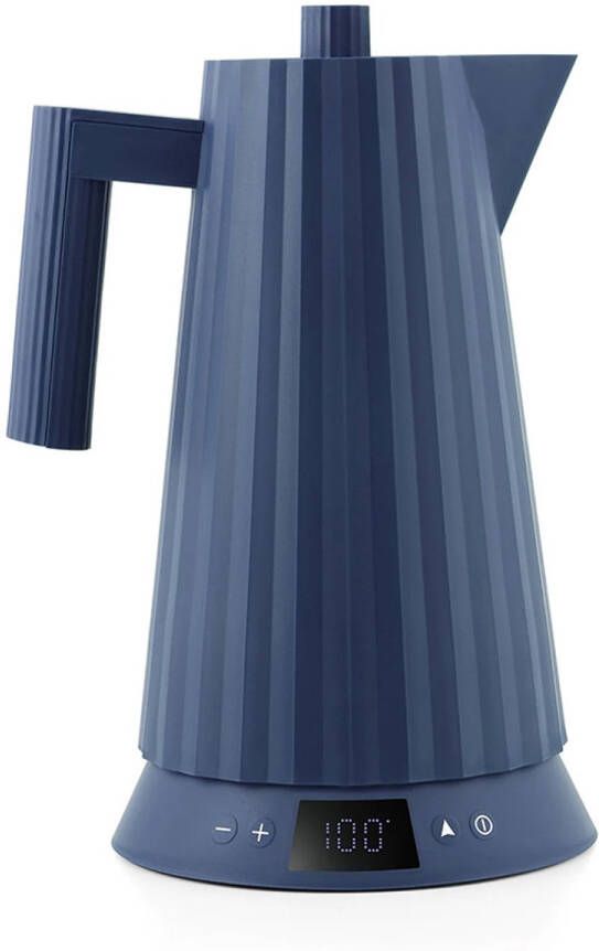Alessi Plissé-Temperature-Control-Waterkoker-Donkerblauw