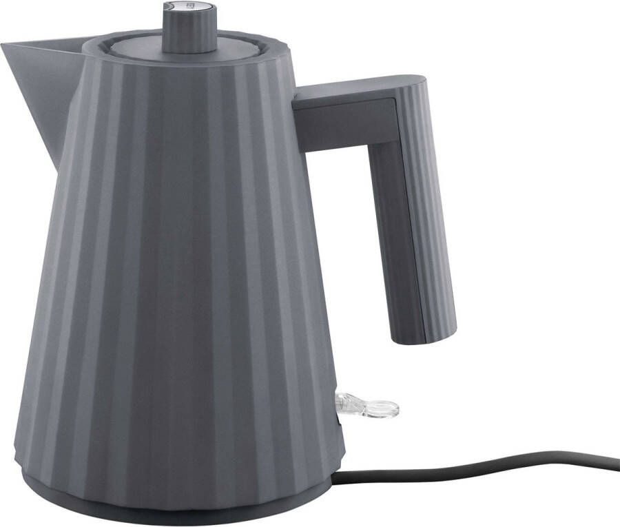 Alessi Waterkoker Plissé droogkookbeveiliging grijs Michele de Lucchi 1 liter MDL06 1 G