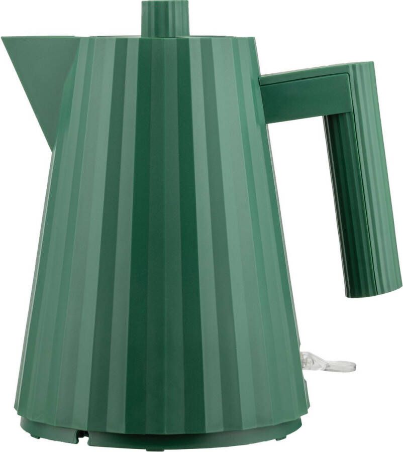 Alessi Waterkoker Plissé – Droogkookbeveiliging – Groen – 1 Liter – Ontworpen door Michele de Lucchi – MDL06 1 GR – Stijlvol en Veilig – Ideaal voor Koken van Water