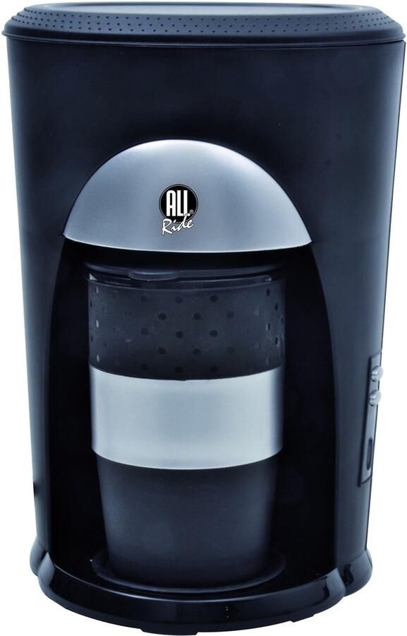 All Ride Koffiezetapparaat 12Volt Auto en Vrachtwagen Koffiepadmachine voor Koffiepads Koffiezet Apparaat met Koffiebeker Auto Accessoiries voor Onderweg Zwart