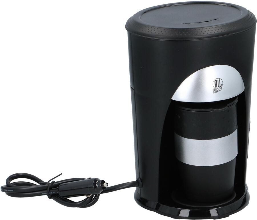 All Ride Koffiezetapparaat 24Volt Auto en Vrachtwagen Koffiepadmachine voor Koffiepads Koffiezet Apparaat met Koffiebeker Auto Accessoiries voor Onderweg Zwart