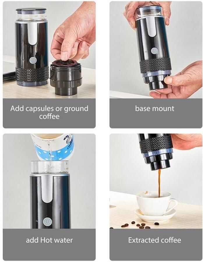 Allecto Oplaadbare espressomachine Draagbaar koffiezetapparaat