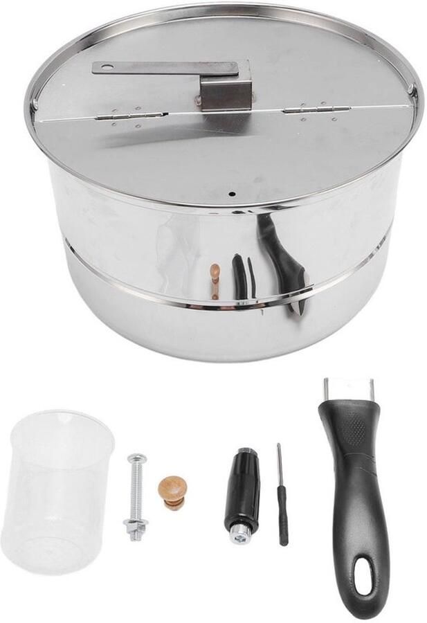 Allecto Handmatige Popcorn Popper Stainless Steel Popcornmaker