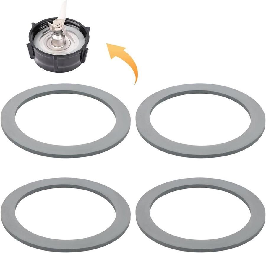 Allecto Plus 4 Stuks Blenderpakking O-ring Rubberen Afdichting Accessoires voor Blender Osterizer Blender Vervangende Onderdelen met optimale afdichting