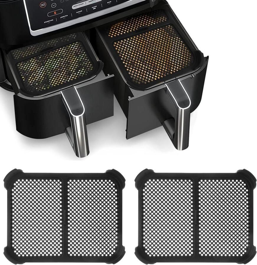 Allecto Plus Heteluchtfriteuse spatbescherming Siliconen Airfryer spatscherm Accessoires voor Ninja Foodi Max Effectieve vetspatbescherming Herbruikbaar
