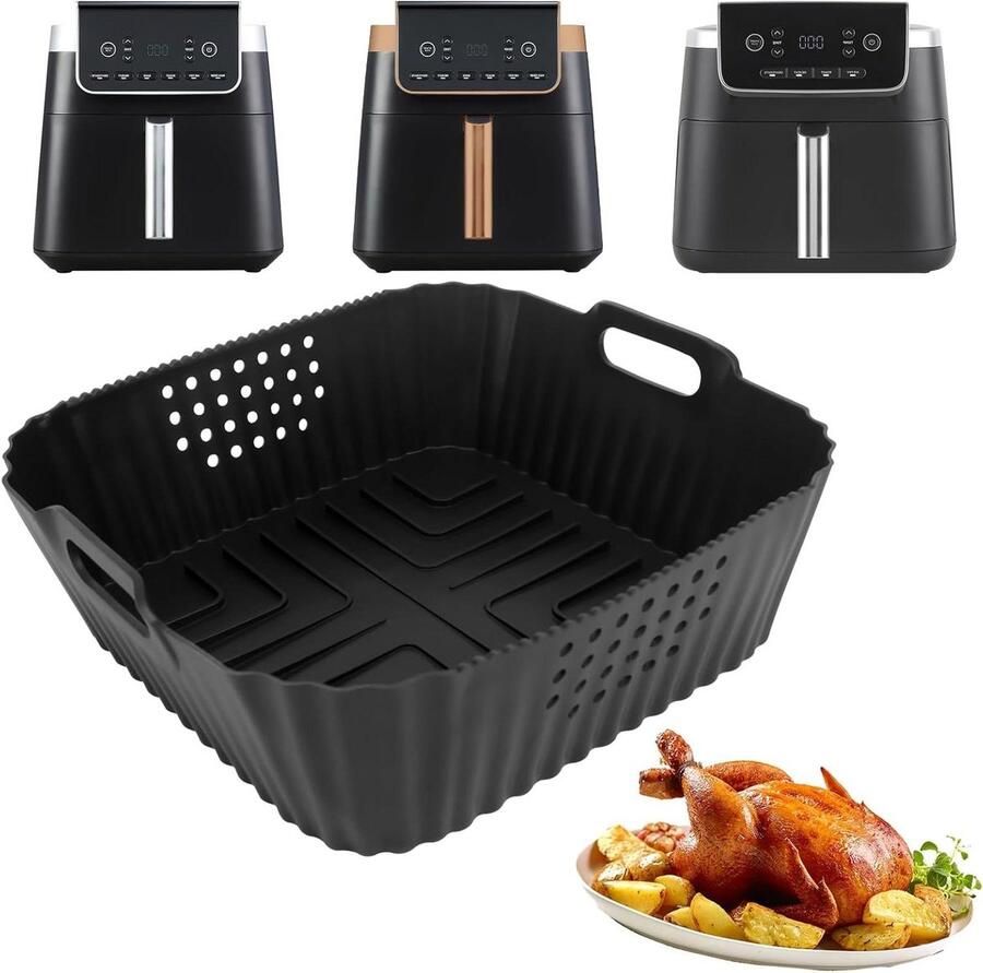 Allecto Plus Siliconenvorm voor heteluchtfriteuse accessoires Ninja Max Pro 62 L AF180EU Airfryer siliconen accessoires Ninja 62L AF180DE 47L AF140EU Philips 62L COSORI 55L