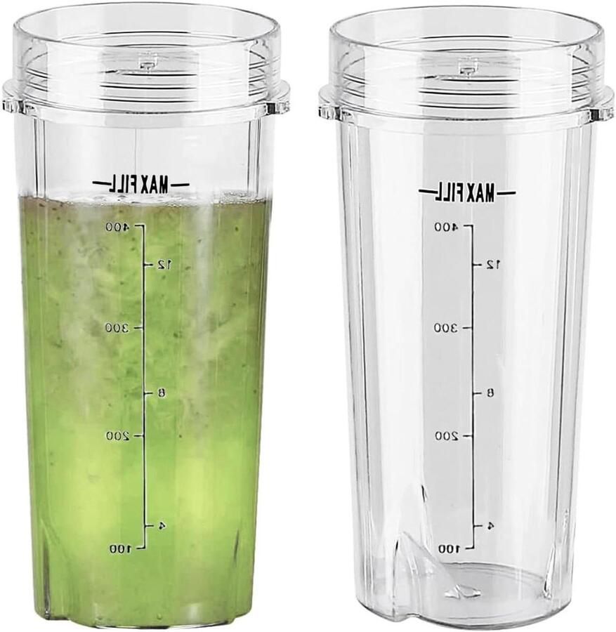 Allecto premium 470ml Beker voor Blender Vervangende Onderdelen voor Smoothie Maker 2 Stuks Geschikt voor Ninja QB3001UKS en andere modellen