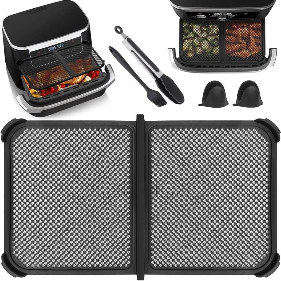 Allecto premium Spatbescherming Accessoires voor Airfryer Dual Basket & Steam Siliconen Vorm Heteluchtfriteuse 6 l 3 l Kwaliteit en Bescherming