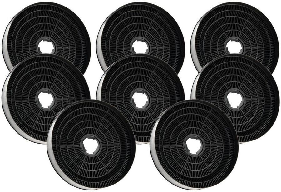 AllSpares Koolstoffilter (2st.) voor afzuigkappen geschikt voor Candy KFC6918 en Airlux CR390 (Ø170x35mm)