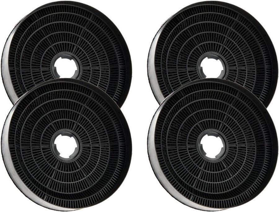 AllSpares Koolstoffilter (2st.) voor afzuigkappen geschikt voor Candy KFC6918 en Airlux CR390 (Ø170x35mm)