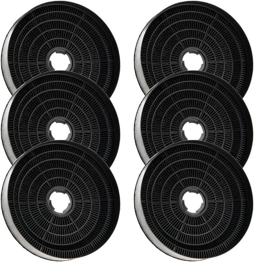 AllSpares Koolstoffilter (2st.) voor afzuigkappen geschikt voor Candy KFC6918 en Airlux CR390 (Ø170x35mm)