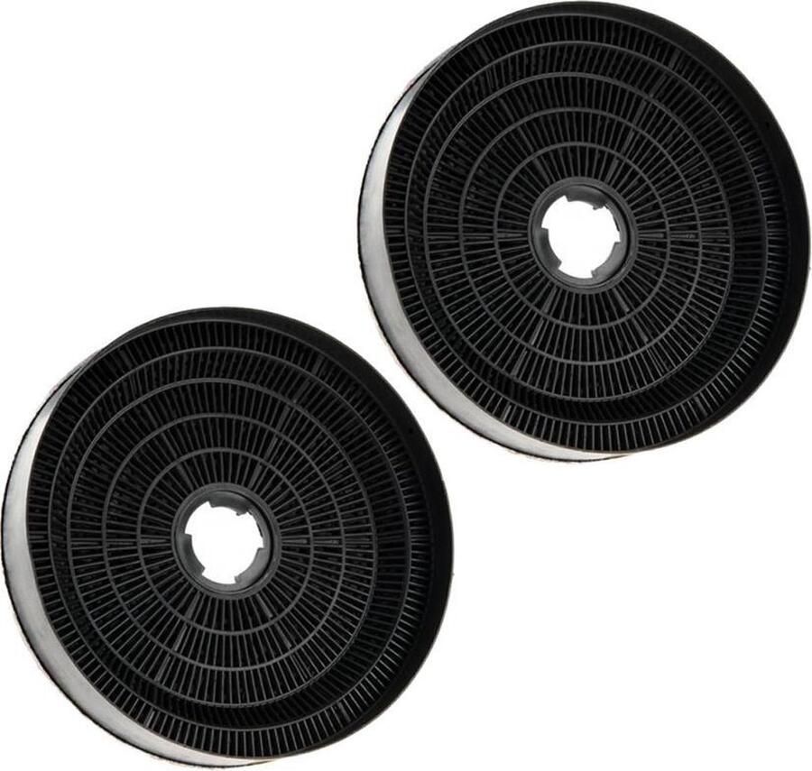 AllSpares Koolstoffilter (2st.) voor afzuigkappen geschikt voor Candy KFC6918 en Airlux CR390 (Ø170x35mm)