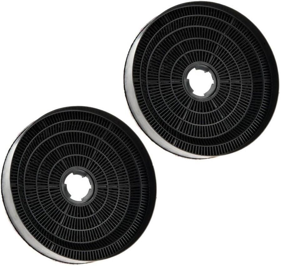 AllSpares Koolstoffilter (2st.) voor afzuigkappen geschikt voor Candy KFC6918 en Airlux CR390 (Ø170x35mm)