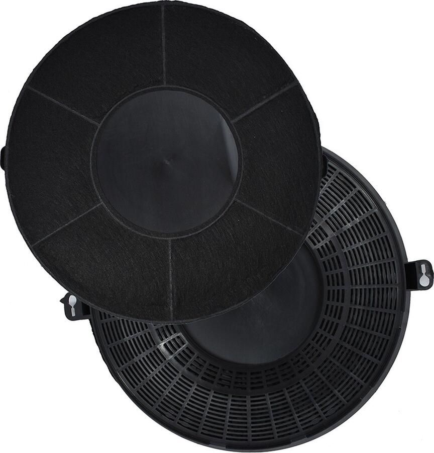 AllSpares Koolstoffilter (2x) voor afzuigkappen geschikt voor o.a. Elica Type 48 Type 37 Whirlpool AMC037 AEG-Electrolux MCFE06 9029800506 en Atag ACC926 (Ø218mm)