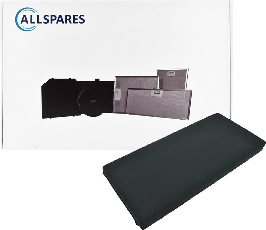AllSpares Koolstoffilter voor Afzuigkappen geschikt voor Novy Monoblock 563-80047 (320x160x30mm)