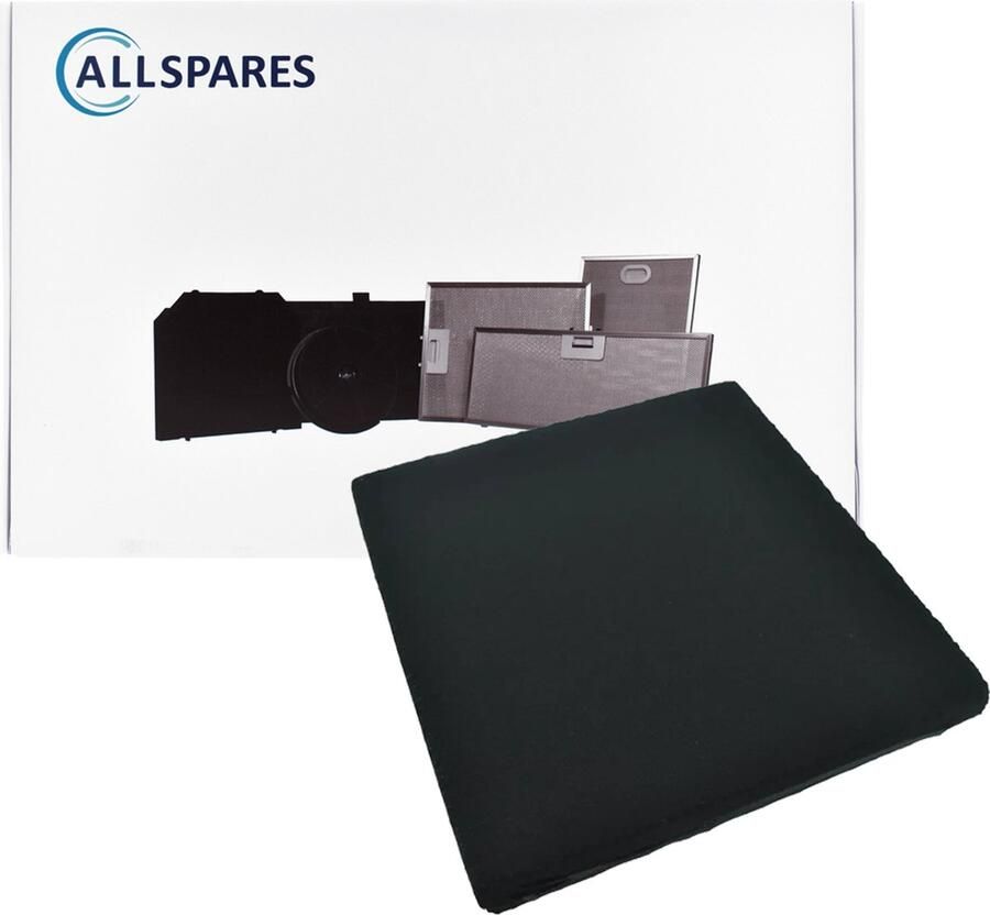 AllSpares Koolstoffilter voor Afzuigkappen geschikt voor Novy Monoblock 563-80055 740005 (250x230x30mm)