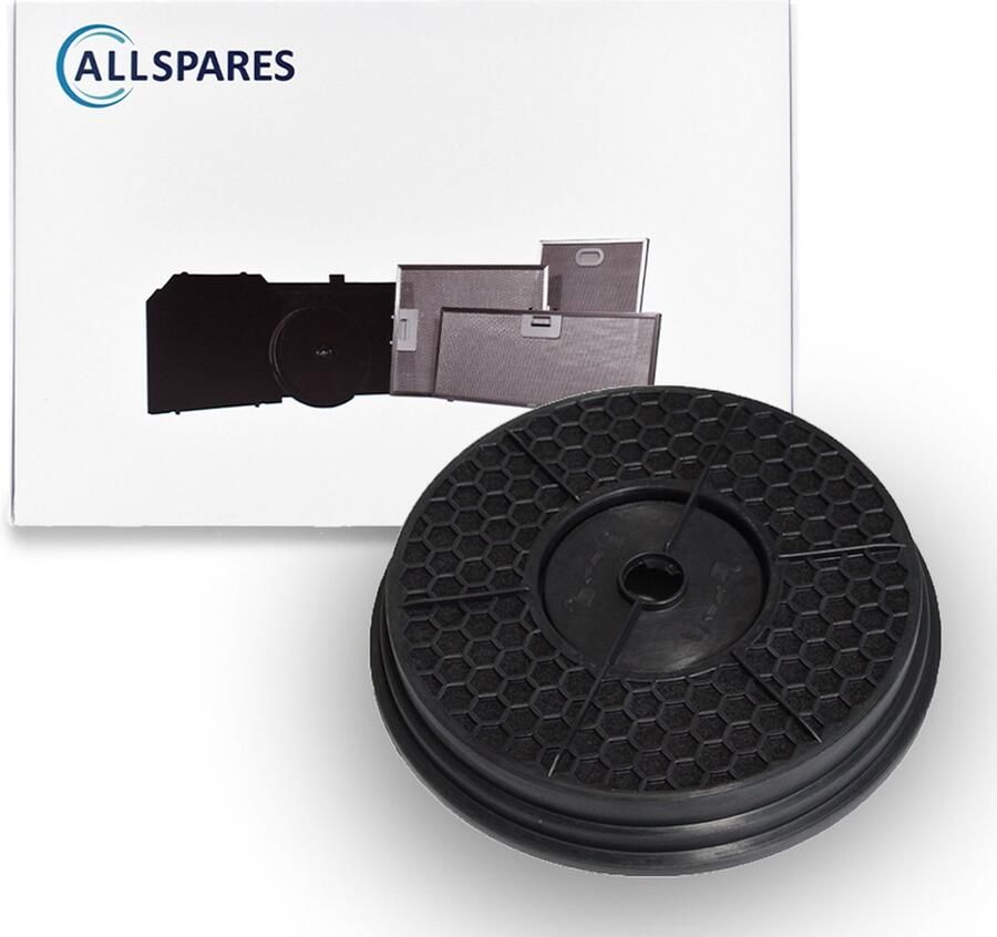 AllSpares Koolstoffilter voor afzuigkappen geschikt voor o.a. ETNA REC80 733386 Faber Franke 112.0540.783 F-22 NAUTILUS en Zanussi MCFE50 EFF57F (Ø212mm)