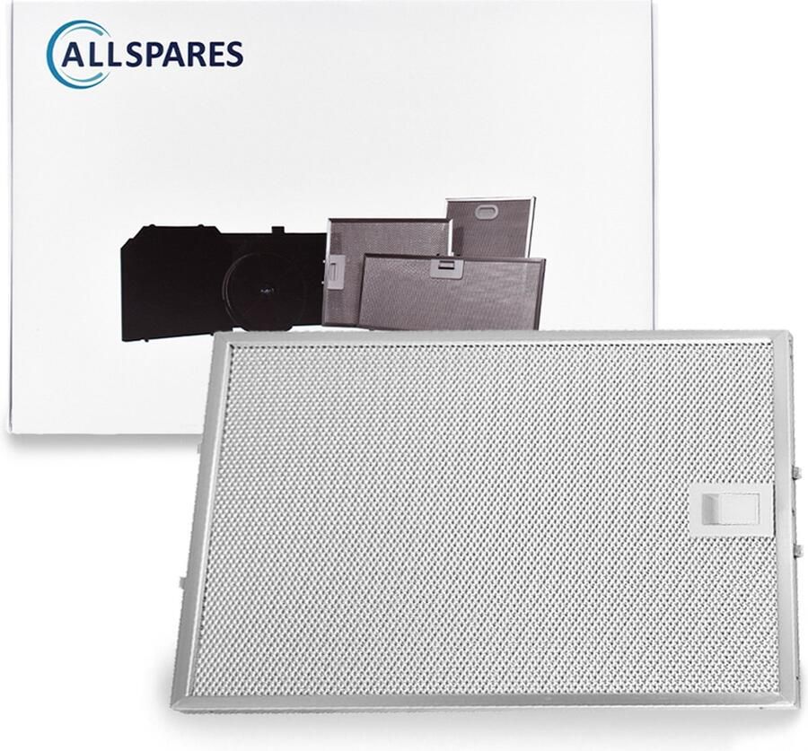 AllSpares Metaalfilter voor afzuigkappen geschikt voor Bosch Siemens Neff 00353110 353110 (310x250x8mm)