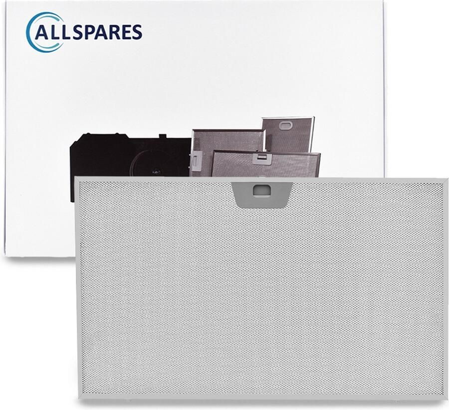 AllSpares Metaalfilter voor afzuigkappen geschikt voor Electrolux Zanussi Faber en I.KE.A. 4055135349 (506x300x8mm)