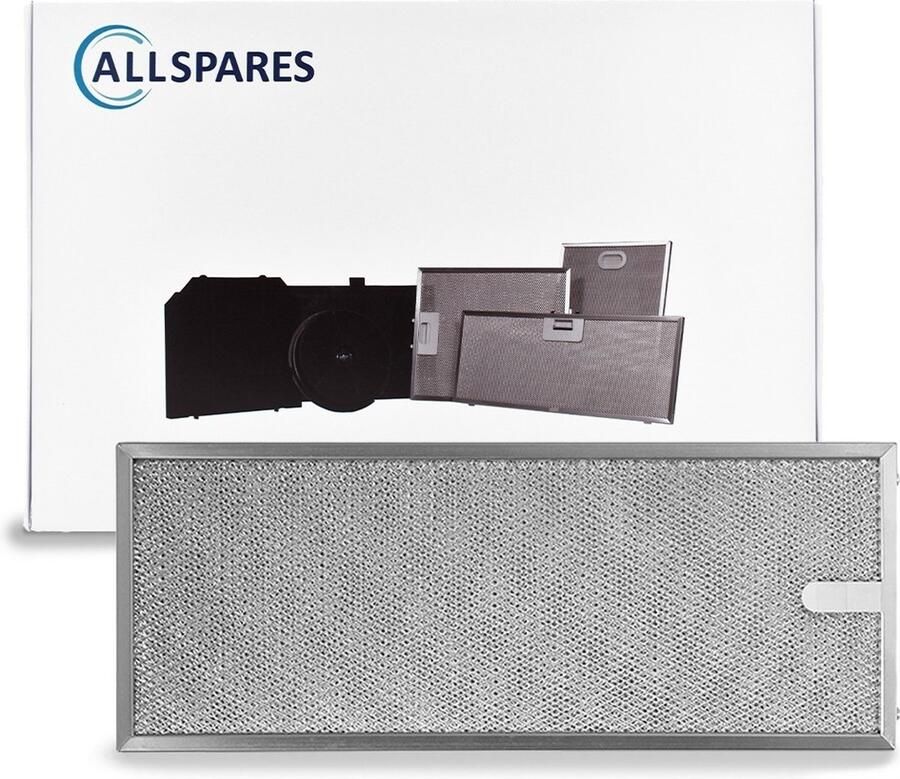 AllSpares Metaalfilter voor afzuigkappen geschikt voor Novy 563-8035 (387x153x8mm)
