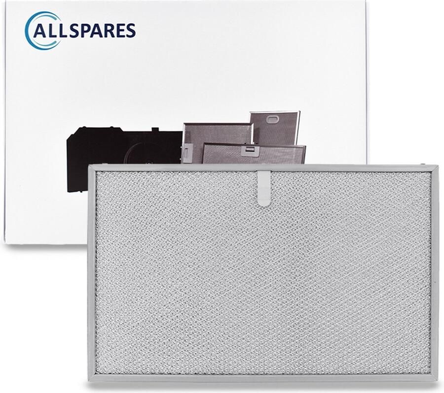 AllSpares Metaalfilter voor afzuigkappen geschikt voor Novy 563-8040 (401x247x8mm)
