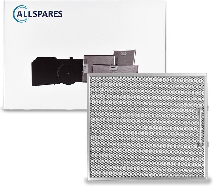 AllSpares Metaalfilter voor afzuigkappen geschikt voor o.a. Whirlpool 481948048172 en Bosch Siemens Neff 00210340 210340 (300x266x9mm)