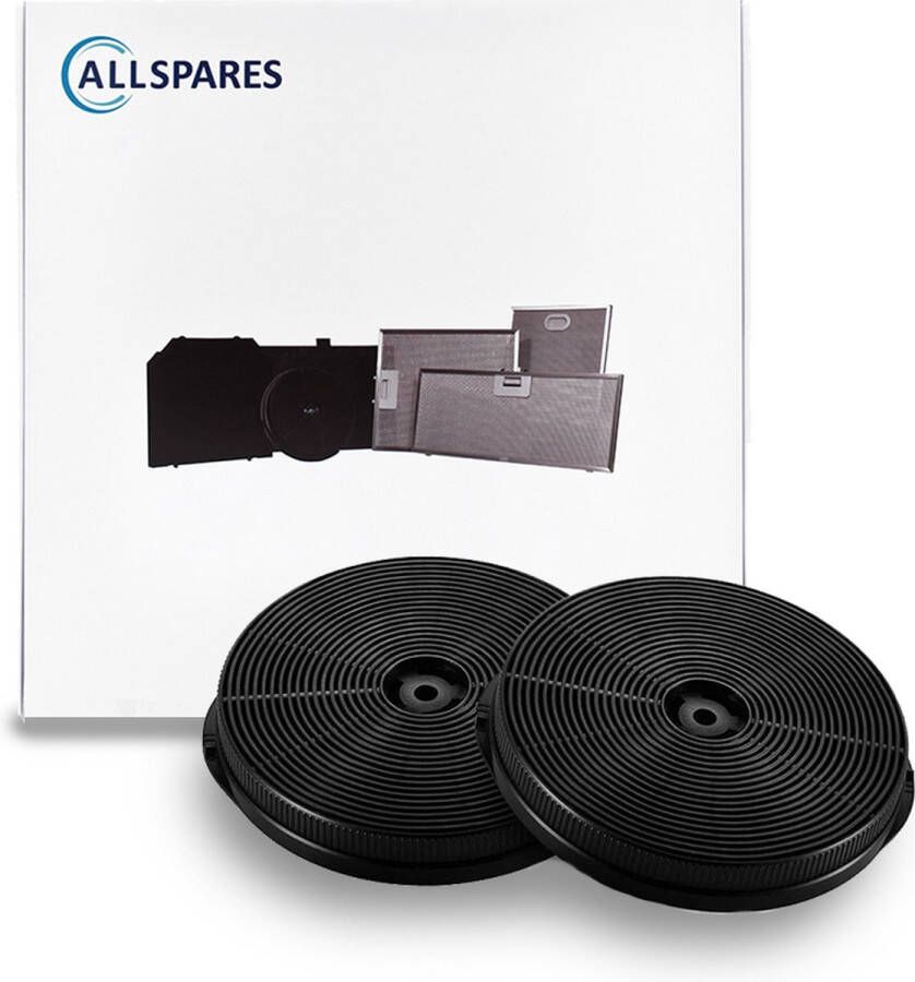 AllSpares Koolstoffilter (2St.) voor afzuigkappen geschikt voor Respekta MIZ1000N (Ø171x25mm)