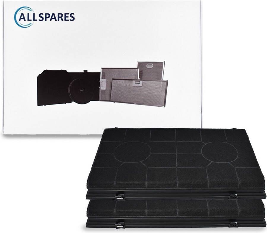 AllSpares Koolstoffilter (2x) voor afzuigkappen geschikt voor o.a. AEG-Electrolux Type 190 Ikea CHF190 FAT190 Whirlpool 484000008578 en Elica CFC0140055 (485x255x45mm)