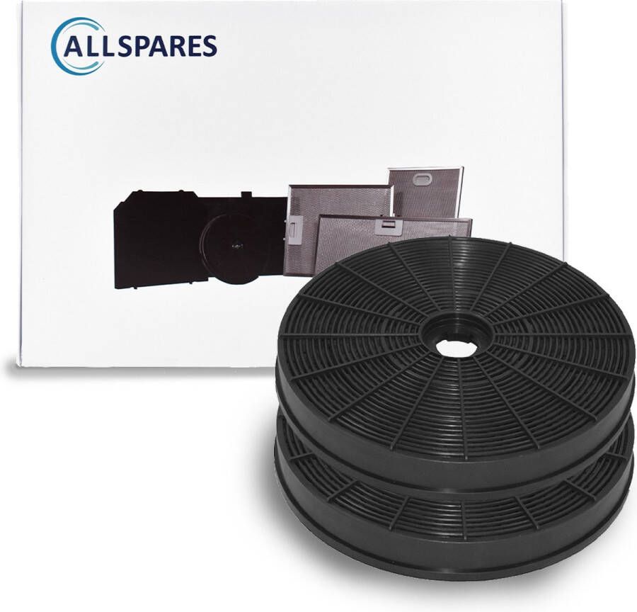 AllSpares Koolstoffilter (2x) voor afzuigkappen geschikt voor o.a. AEG-Electrolux Zanussi en Faber EFF54 MCFE42 (Ø232mm)