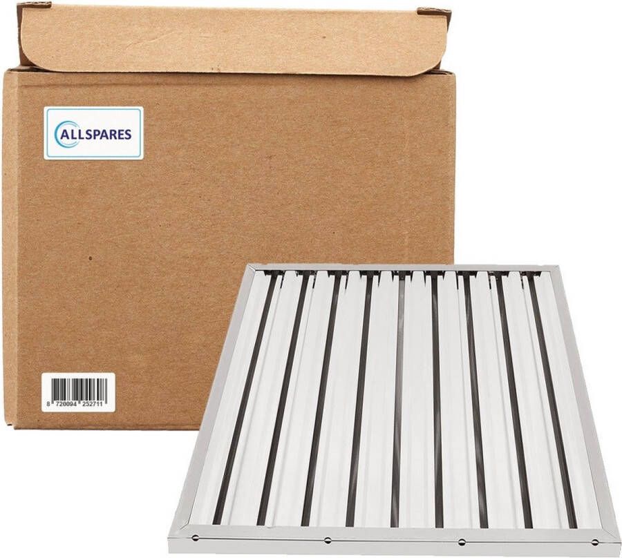 AllSpares Lamellenfilter zonder handgrepen geschikt voor Horeca Afzuigkappen (Type A) 500x500x25mm