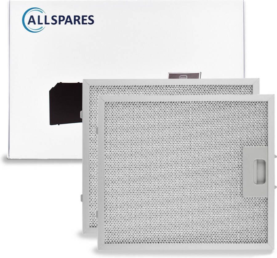 AllSpares Metaalfilter (2st.) voor afzuigkappen geschikt voor Klarstein 10032232 (259x293x8mm)
