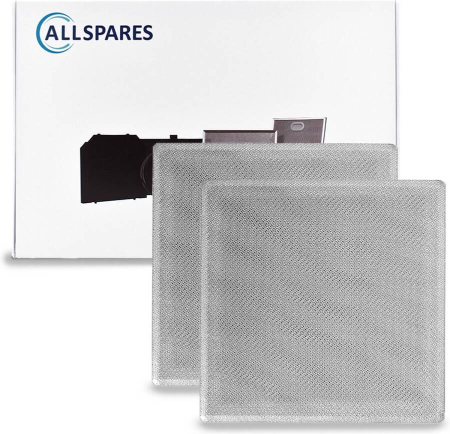 AllSpares Metaalfilter (2x) voor afzuigkappen geschikt voor Bosch DHZ6201 Siemens LZ62010 Neff 00298619 298619 (284x283x4mm)
