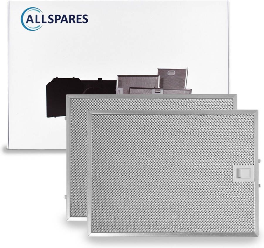 AllSpares Metaalfilter (2x) voor afzuigkappen geschikt voor Bosch Siemens en Neff 00703451 703451 (358x265x8mm)