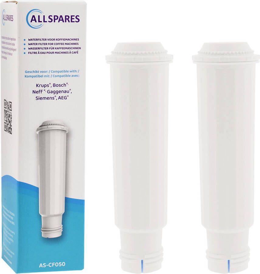 AllSpares Waterfilter (2x) geschikt voor o.a. Krups espressomachines vervangingsfilter voor Krups F088 en Bosch Siemens TCZ6003 TZ60003 - Foto 2