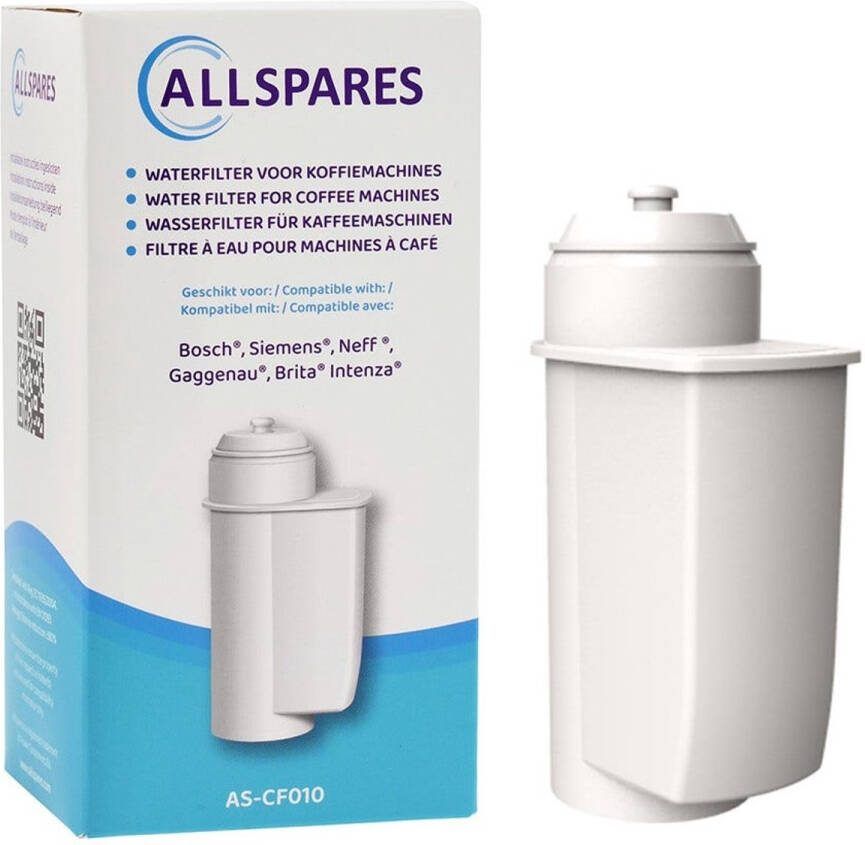 AllSpares waterfilter (4x) voor o.a. Siemens EQ-series koffiemachines vervangingsfilter voor BRITA Intenza