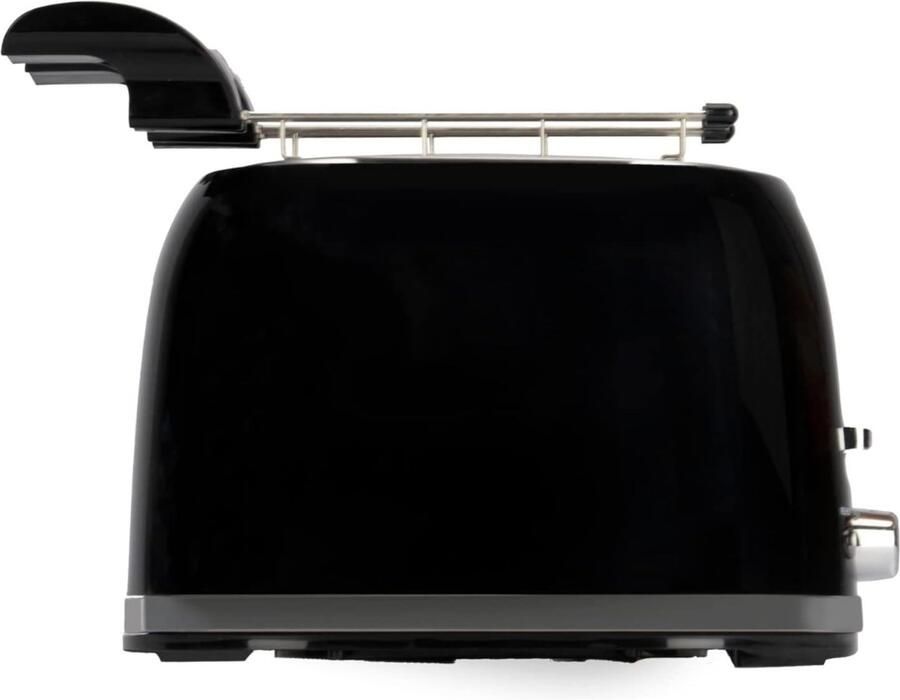 ALLVIA Tosti Apparaat Broodrooster met Tostiklemmen Tosti Broodrooster met Tangen met Kruimelvanger Zwart