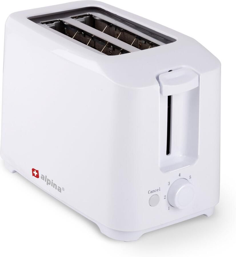 Alpina Broodrooster 7 Standen Kruimellade 700 Watt Wit