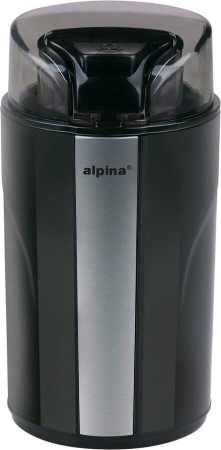 Alpina Elektrische Koffiemolen 200W Coffee Grinder voor 70g Koffiebonen Bonenmaler met RVS Messen Maler met Veiligheidsslot Zwart