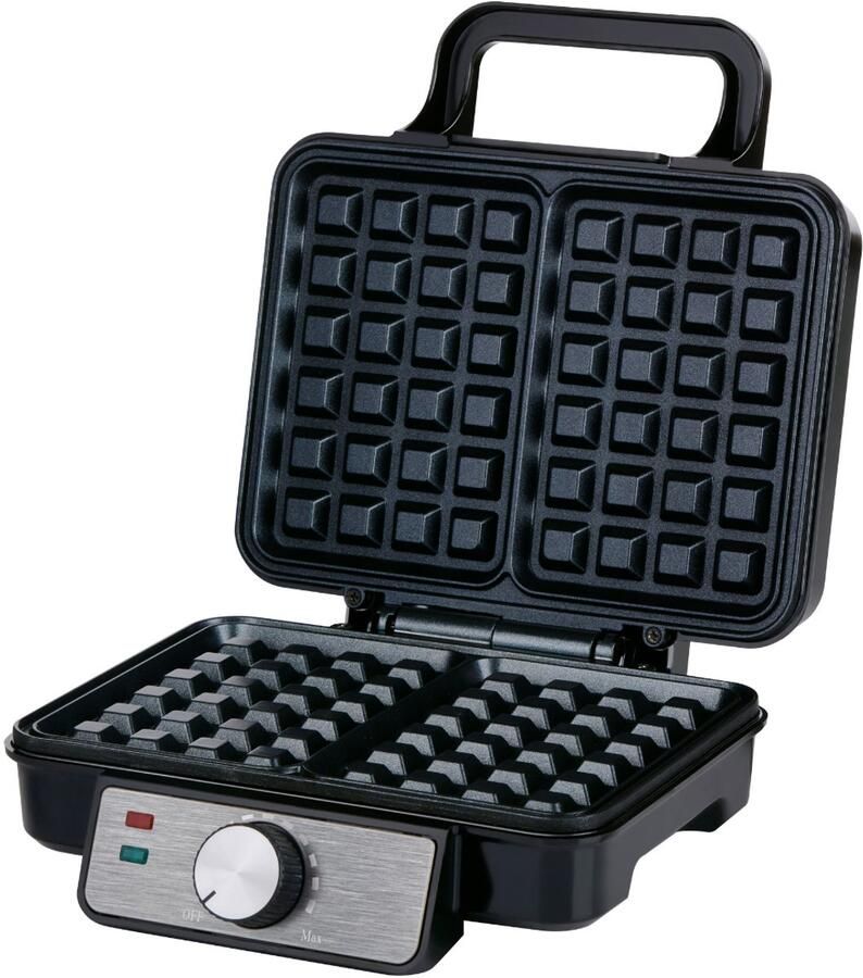 Alpina Wafelijzer 1200W Wafelijzer voor 2 Wafels met Instelbare Temperatuur Wafelmaker met Antiaanbaklaag en Indicatielampjes Wafel Machine voor Thuisgebruik