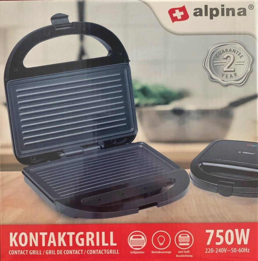 Alpina Contactgrill 750 W zwart Kooktoestellen & overige - Foto 3