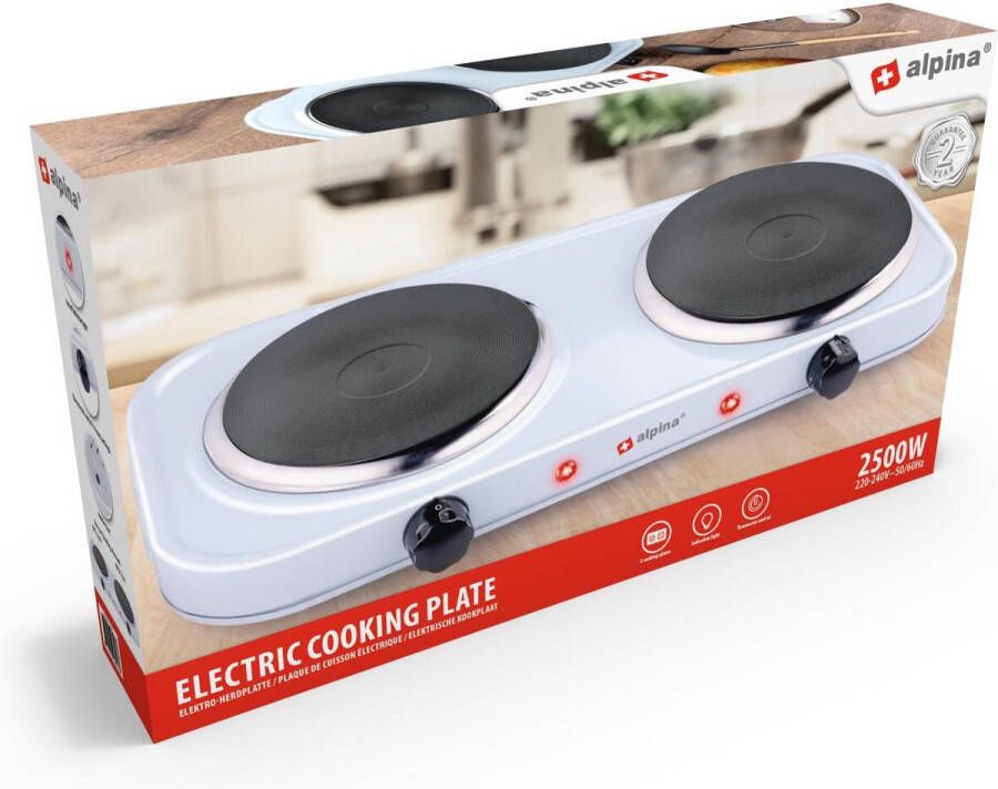 Alpina Elektrische Kookplaat – 2500 Watt