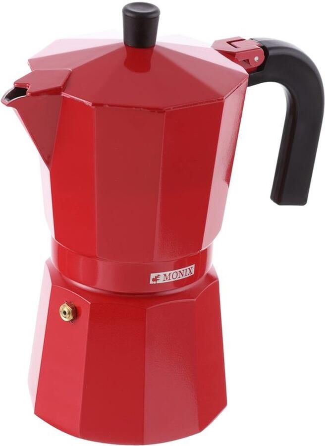 Aluminium 9 kopjes koffiezetapparaat rood