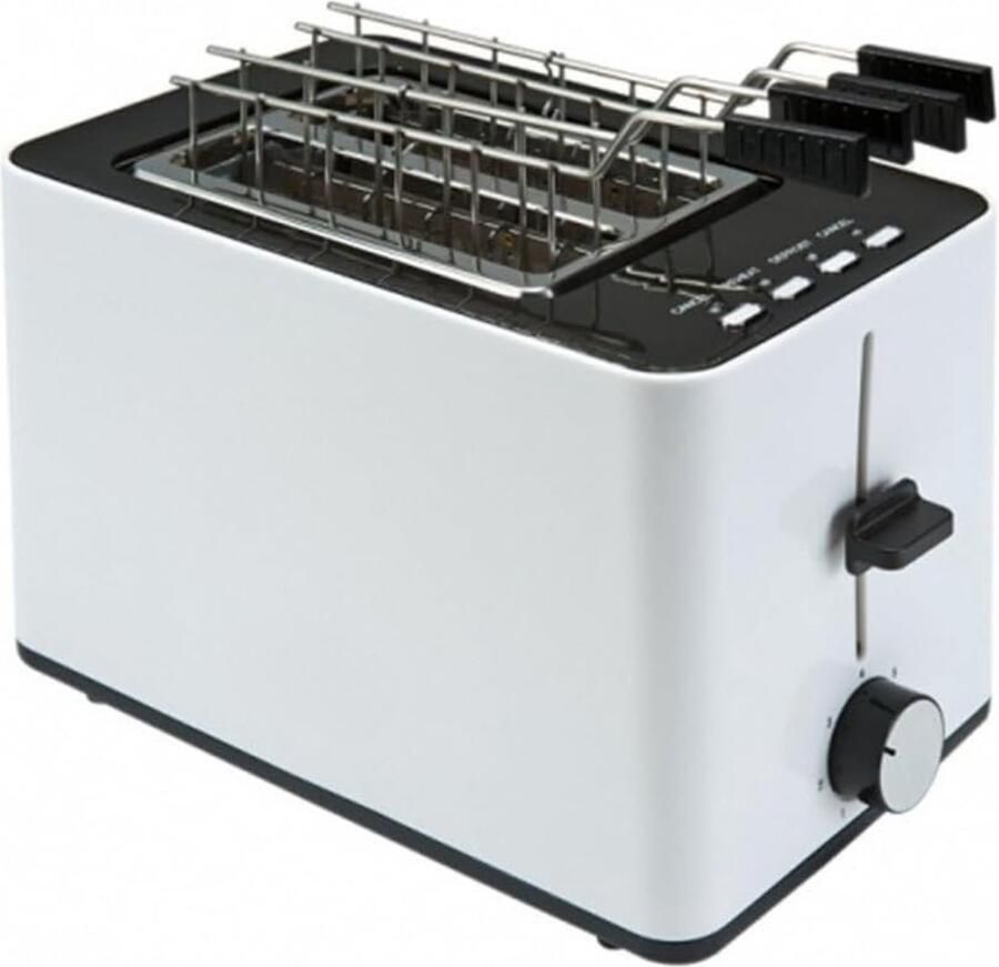 AMA Broodrooster met Tostiklemmen Broodrooster Toaster 16x26x18cm Wit