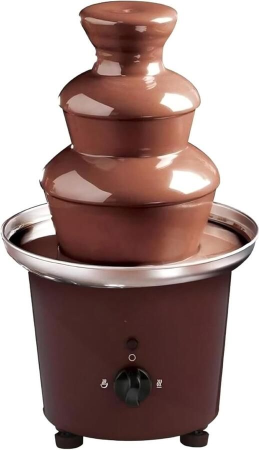 RVV Chocoladefontein Fonteinset Chocofontein- Inclusief Smeltpot 900 ml- bruin- 29cm x 21cm x 21cm