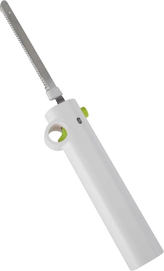 AMA Elektrisch Broodmes Broodsnijder Vleesmes Draadloos Vervangbare Messen ‎33x11x7cm Wit