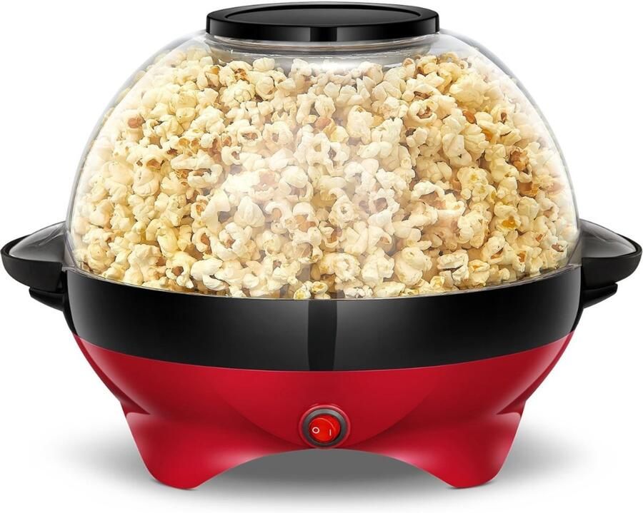 Ama Popcorn Machine Popcorn maker Popcornmais Machine Rood 29cm x 26cm x 34 cm