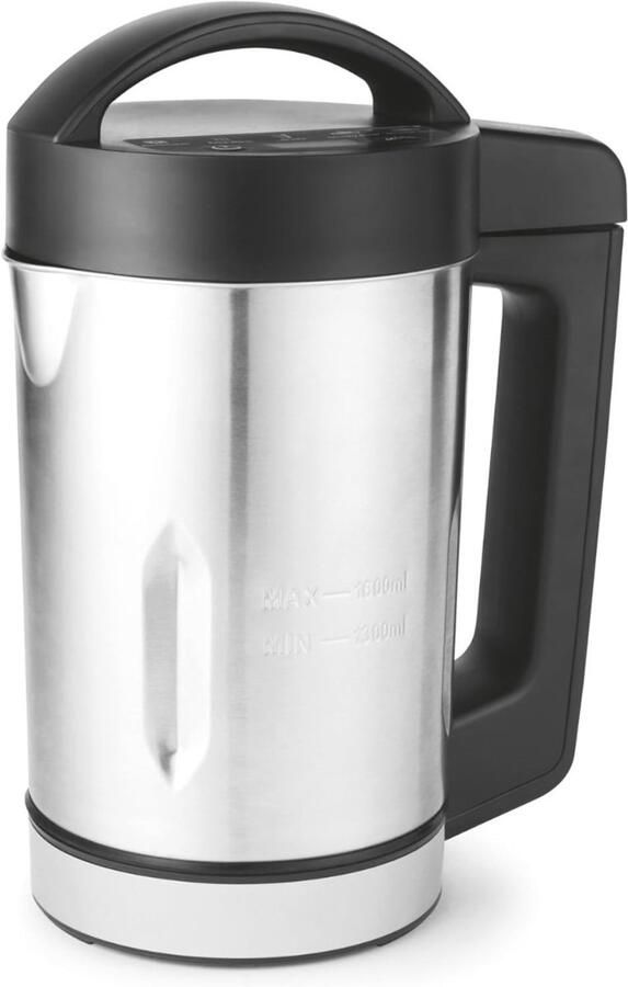 AMA Soepmaker Soup maker Blender Zwart en Zilver 24cm x 17cm x 29cm