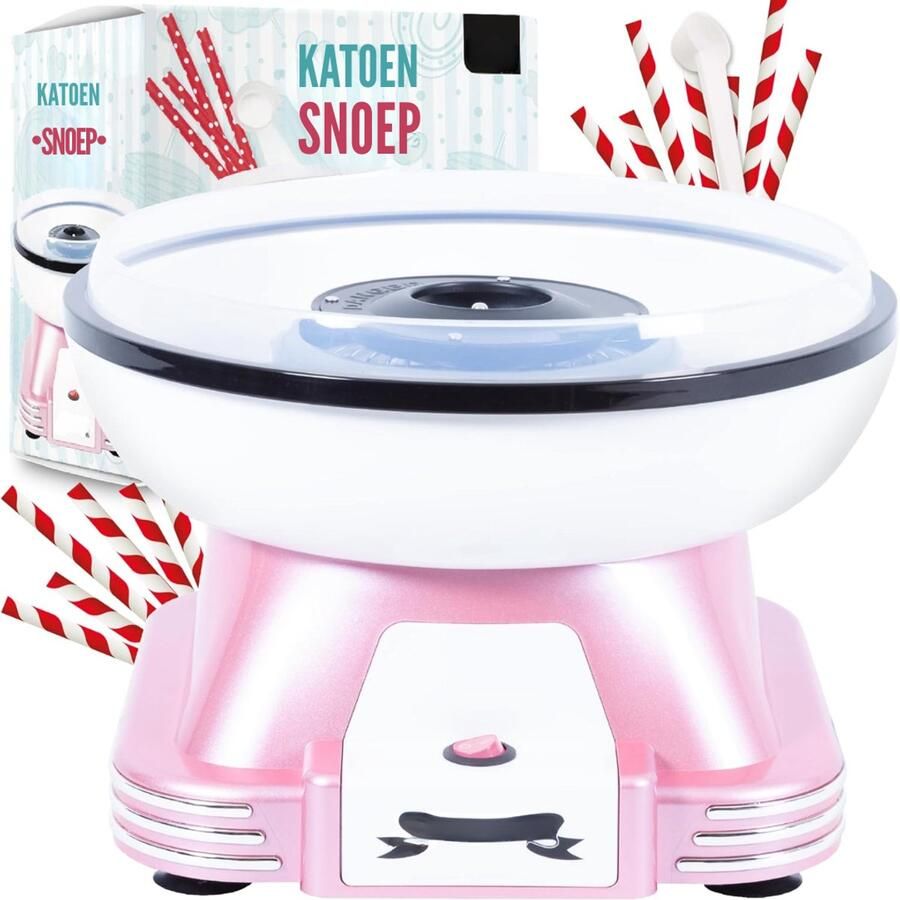 AMA Suikerspinmachines Suikerspin Suikerspinmachine Met Accessoires 28x28x22cm Roze