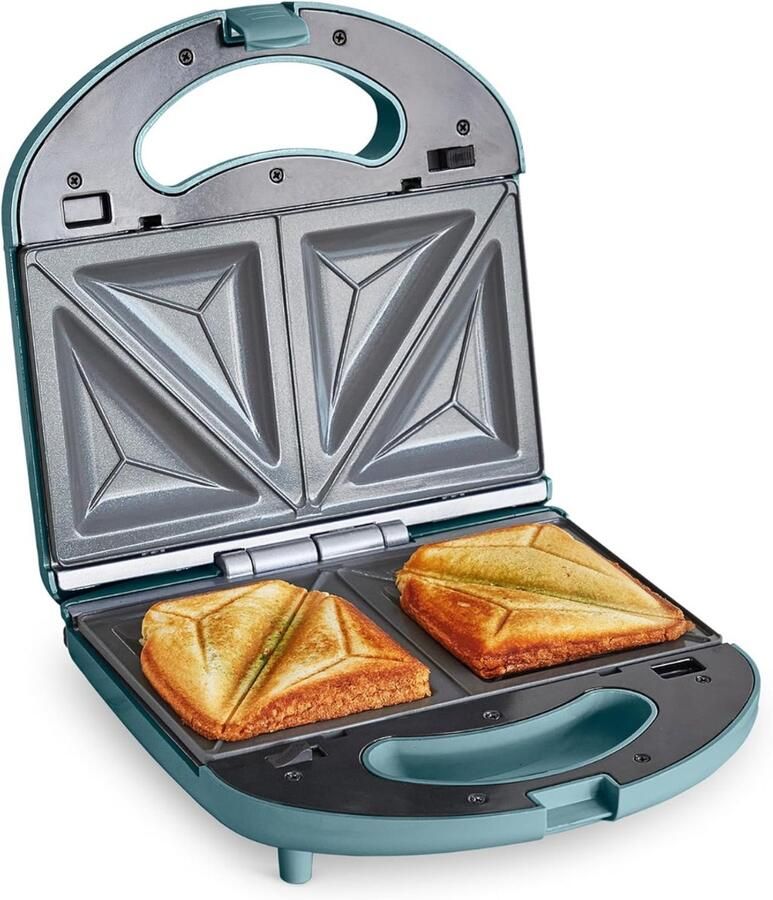 AMA Tosti-Ijzers Sandwichtoaster Toaster 23x23.2x11cm Blauw