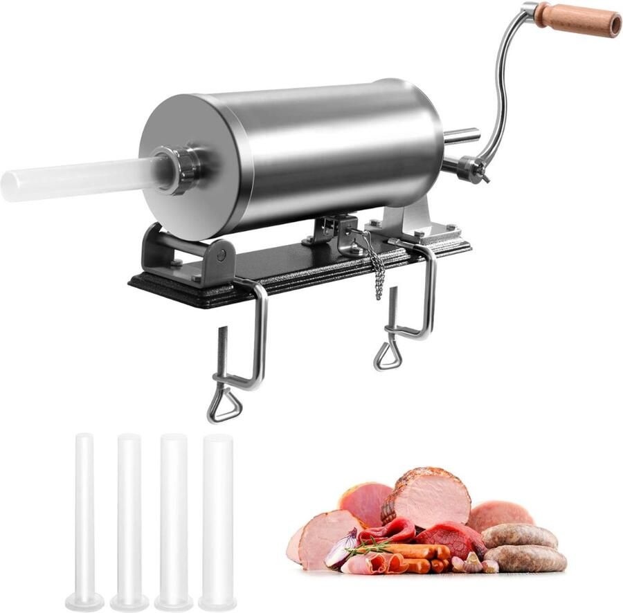 AMA Worstenvuller Worstenmaker Worstenvul Machine ‎43x10x12cm Zilver
